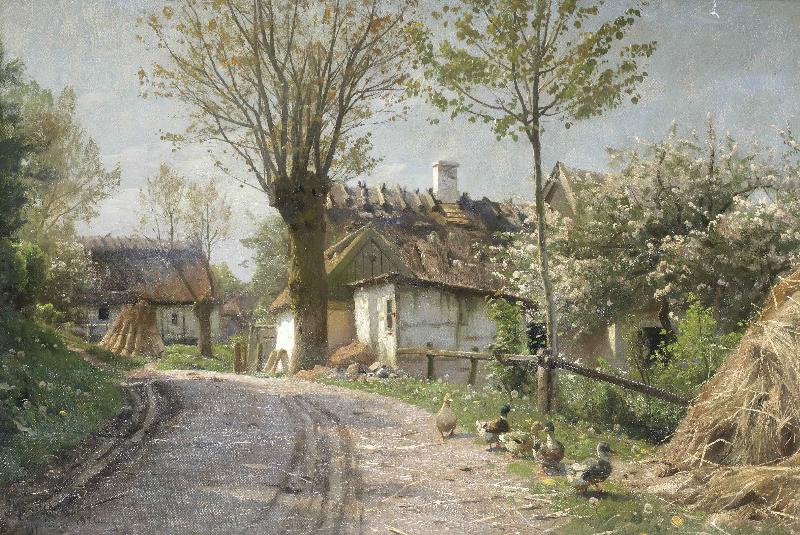 Peder Monsted A country lane Germany oil painting art